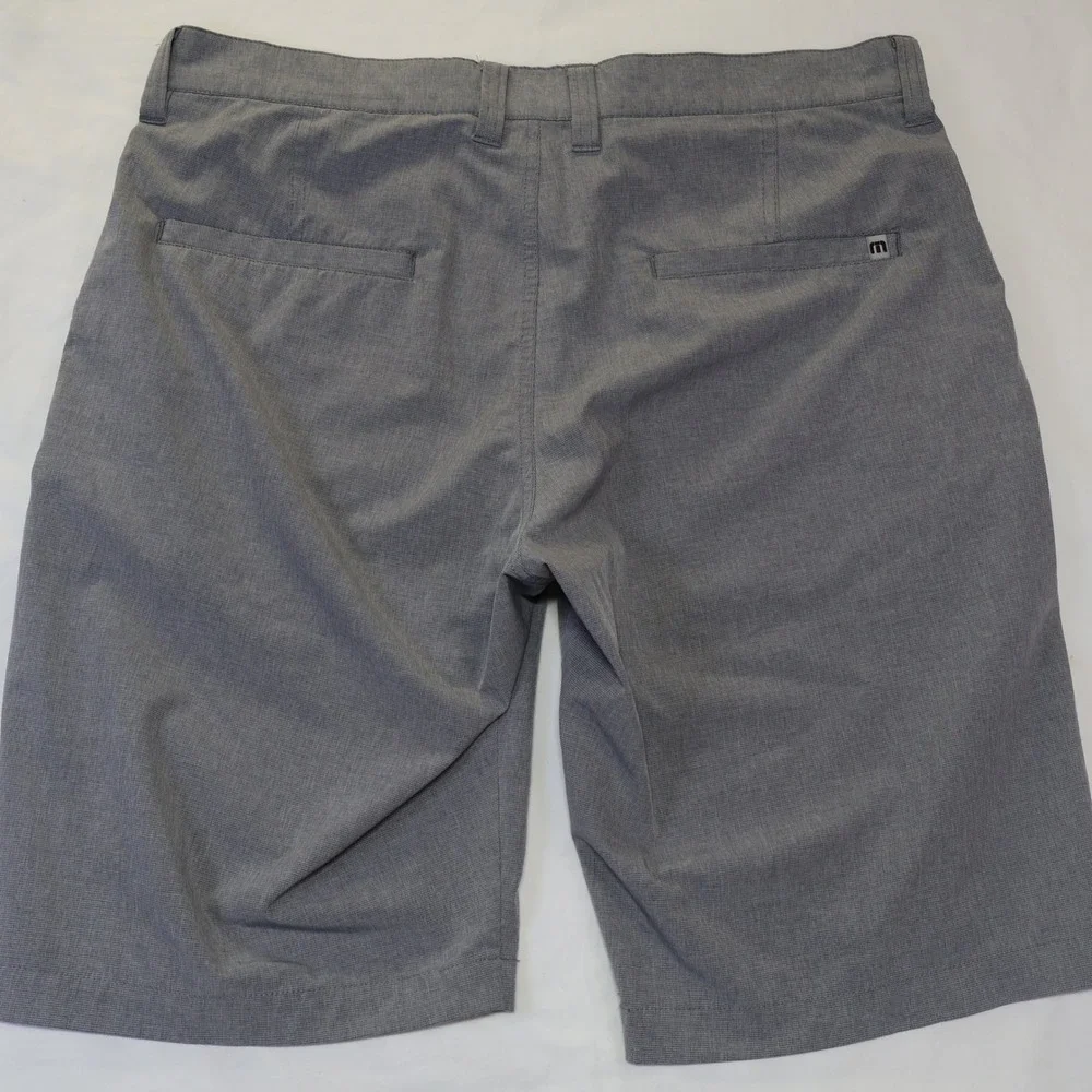 Travis Mathew Mens‎ Grey Heathered Golf Shorts Size 32 Stretch Performance